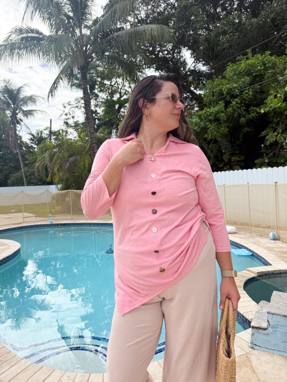 3/4 Sleeve Tunic Top women's XL